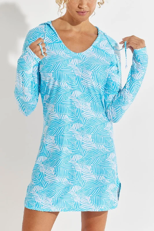 Women's Seacoast Swim Cover-Up Dress | Antigua Blue Paradise Palm